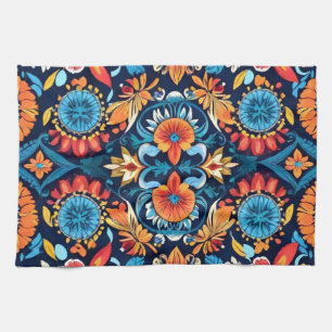 Linge De Cuisine Coloré Boho Élégance florale : Mandala vibrant
