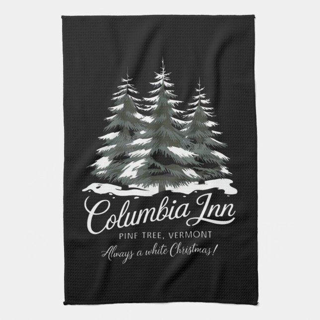 Linge De Cuisine Columbia Inn Pine Tree Vermont Un Noël Blanc (Vertical)