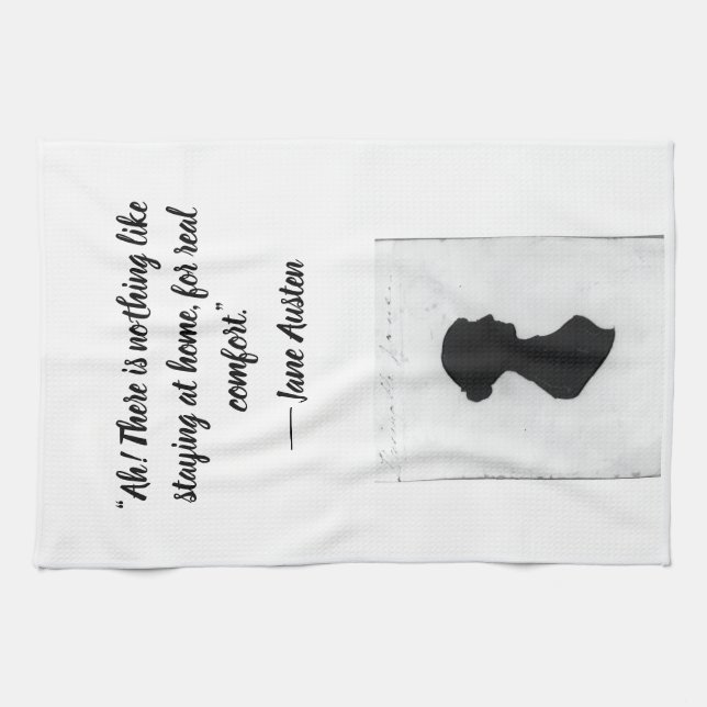 Linge De Cuisine Comfort of home Jane Austen quote (Horizontal)