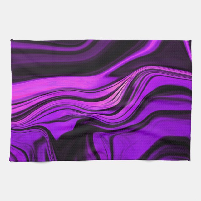 Linge De Cuisine Conception abstraite violette (Horizontal)