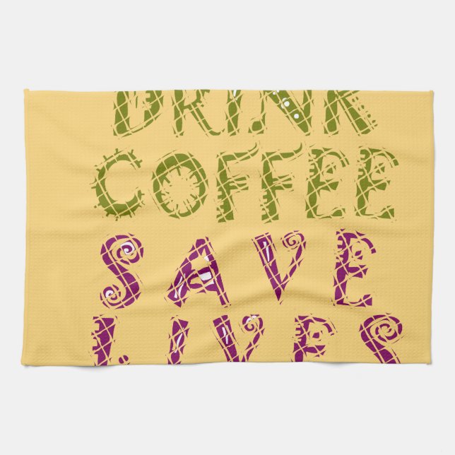 Linge De Cuisine Conception amusante de citation Selfie Café (Horizontal)