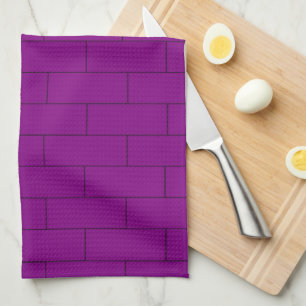 Linge De Cuisine Conception de brique violette