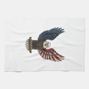 Linge De Cuisine Conception de chemise vectorielle aigle patriotiqu
