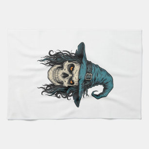 Linge De Cuisine Conception de chemise vectorielle Halloween Crâne