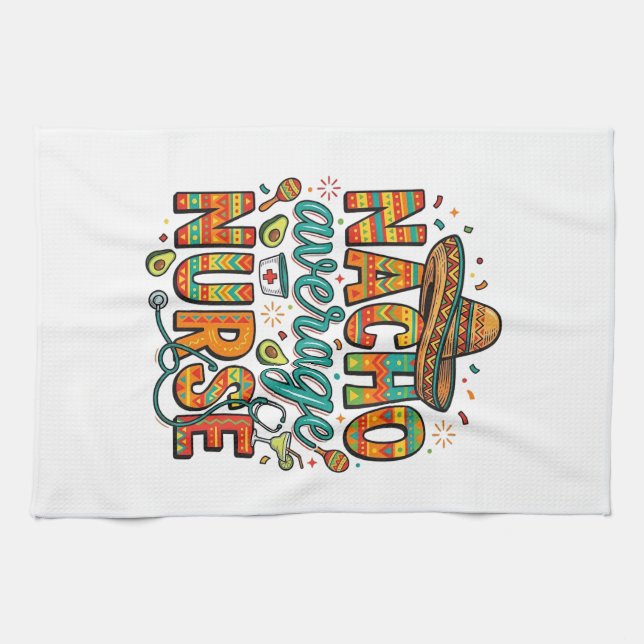 Linge De Cuisine Conception de chemise vectorielle Nacho Average Nu (Horizontal)