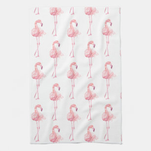 Linge De Cuisine Conception de la série de Flamants roses d'appel d