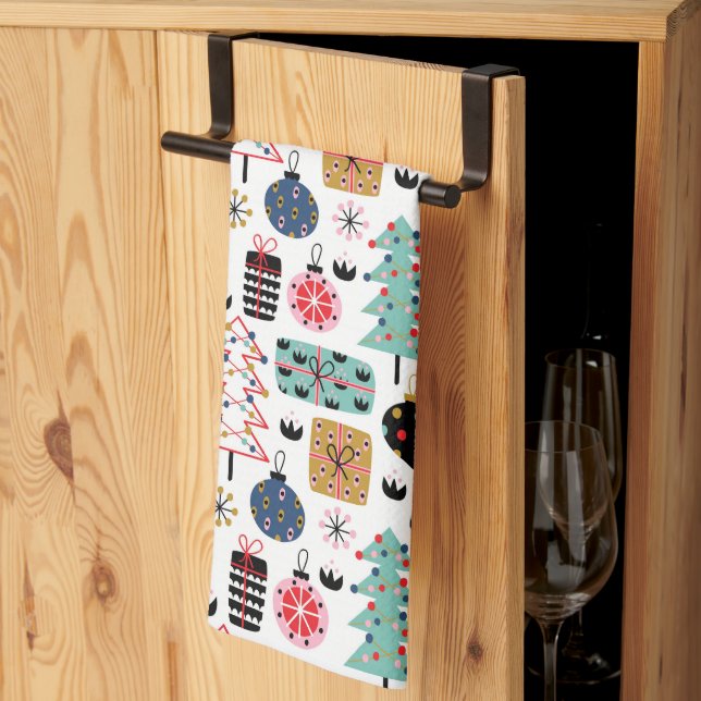 Linge De Cuisine Conception de Noël (Pliage en tiers)