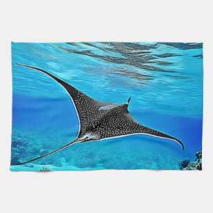 Linge De Cuisine Conception de rayons tachetés sous-marins