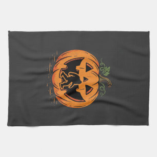 Linge De Cuisine Conception de silhouette de citrouille Halloween B
