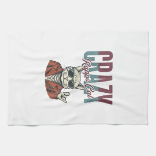 Linge De Cuisine Conception de T-Shirt avec gravure vintage de chat