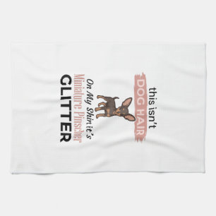 Linge De Cuisine Conception de T-shirt de chien drôle à paillettes