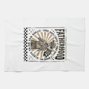 Linge De Cuisine Conception de T-shirt de papa cowboy squelette vin