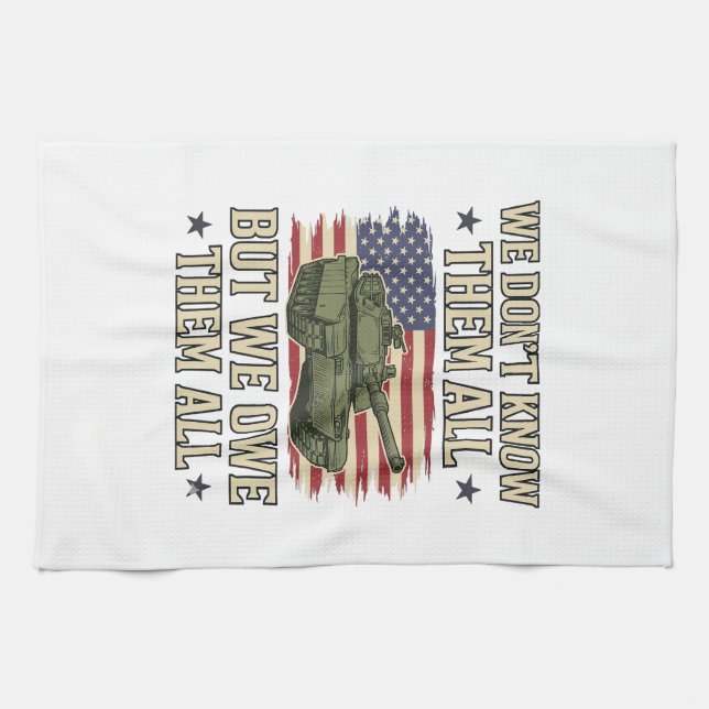 Linge De Cuisine Conception de T-shirt patriotique de char de souve (Horizontal)