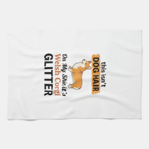 Linge De Cuisine Conception de T-Shirt Welsh Corgi Pailleté Amoureu