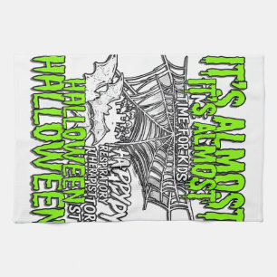 Linge De Cuisine Conception de toile d'araignée d'Halloween pour th