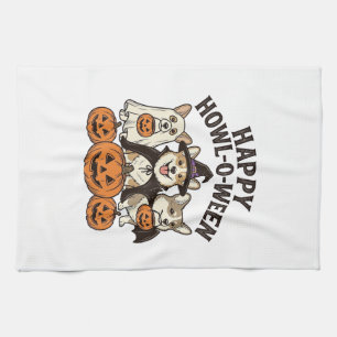 Linge De Cuisine Conception de vecteur de chien de Halloween de Cor