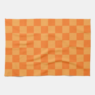 Linge De Cuisine Conception du vérificateur orange clair et foncé