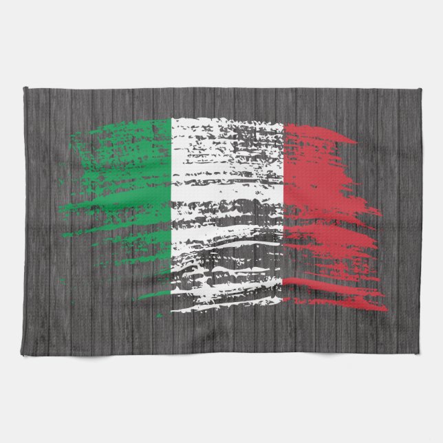 Linge De Cuisine Conception italienne fraîche de drapeau (Horizontal)
