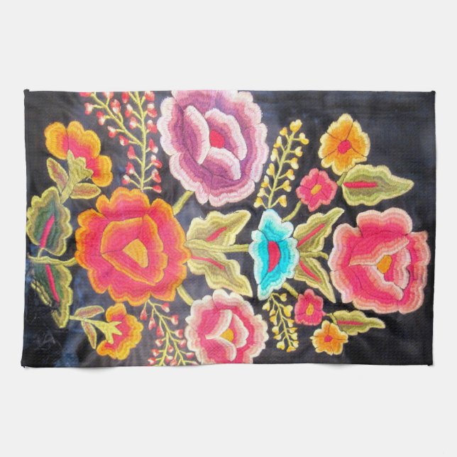 Linge De Cuisine Conception mexicaine de broderie (Horizontal)