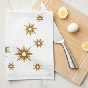 Linge De Cuisine Conception moderne de démarrage d'or géométrique d