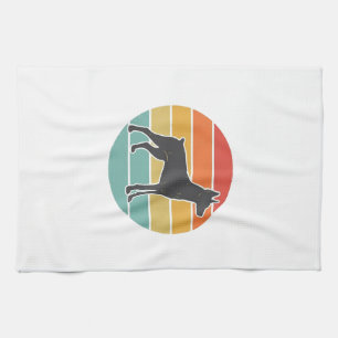 Linge De Cuisine Conception vectorielle de silhouette de chien au c