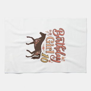 Linge De Cuisine Conception vectorielle florale de cheval 10 pour f