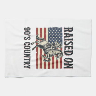 Linge De Cuisine Conçu pour Chemise Western Cowboy Country 90s_