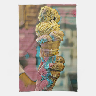 Linge De Cuisine cône vintage de crème glacée