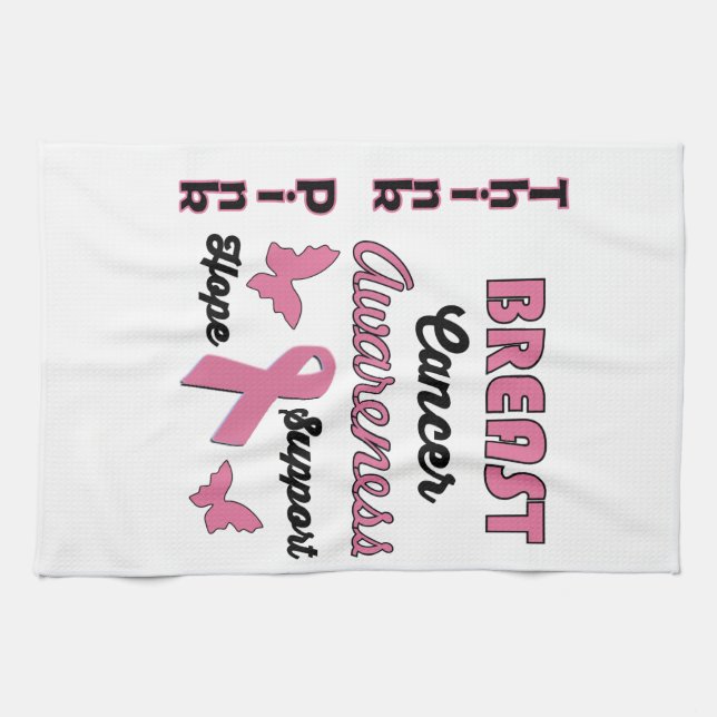 Linge De Cuisine Conscience de cancer du sein (Horizontal)