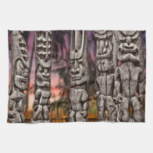 Linge De Cuisine Conseil tribal Tiki, Big Island Hawaii,