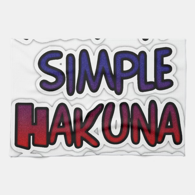 Linge De Cuisine Conserver Simple Hakuna Matata Art Print (Horizontal)