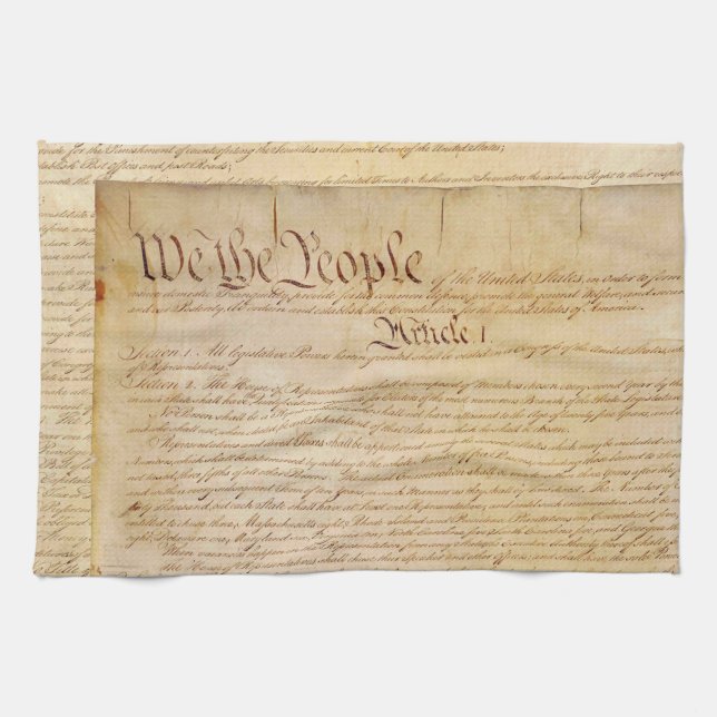 LINGE DE CUISINE CONSTITUTION DES USA (Horizontal)