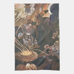 Linge De Cuisine Conte de fées vintage, Aladdin et Lampe magique