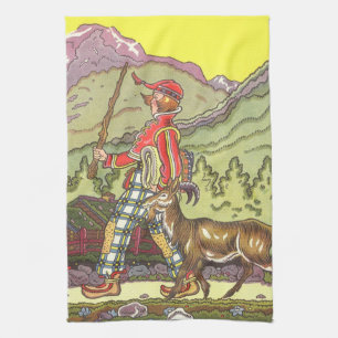 Linge De Cuisine Conte de fées vintage, garçon et vent du nord, Hau