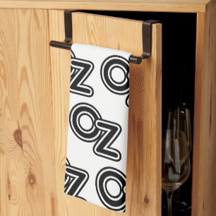 Linge De Cuisine Contes de fées vintage Le Magicien d'Oz en noir et