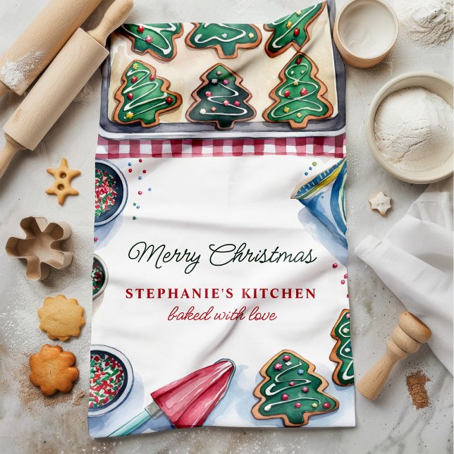 Linge De Cuisine Cookie d'arbre de Noël Décoration personnalisée (Créateur téléchargé)