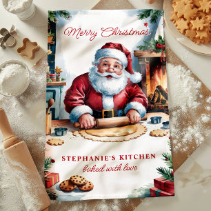 Linge De Cuisine Cookies de cuisine père Noël Personnalisé Joyeux N