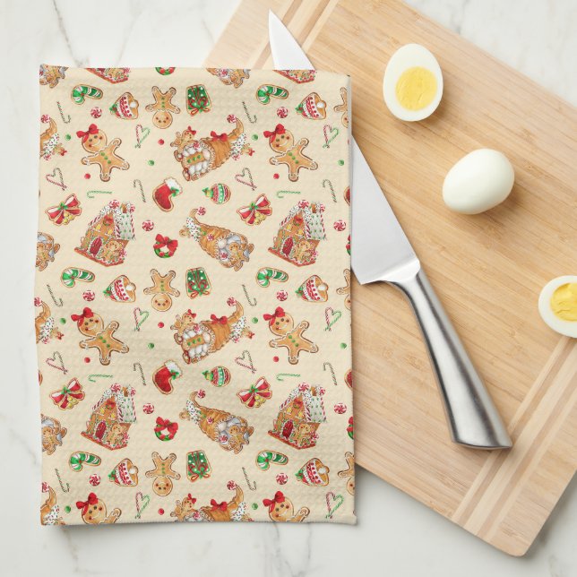 Linge De Cuisine Cookies de Noël (Quart Plié)