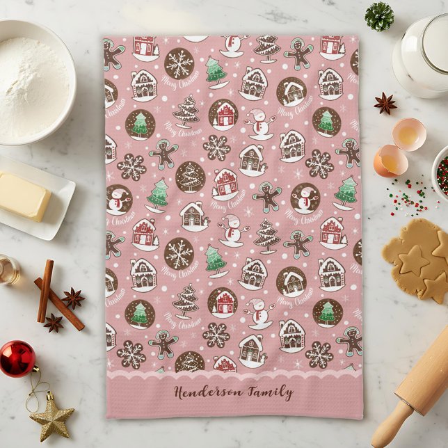 Linge De Cuisine Cookies de Noël doux en lunettes Hiver personnalis (Créateur téléchargé)