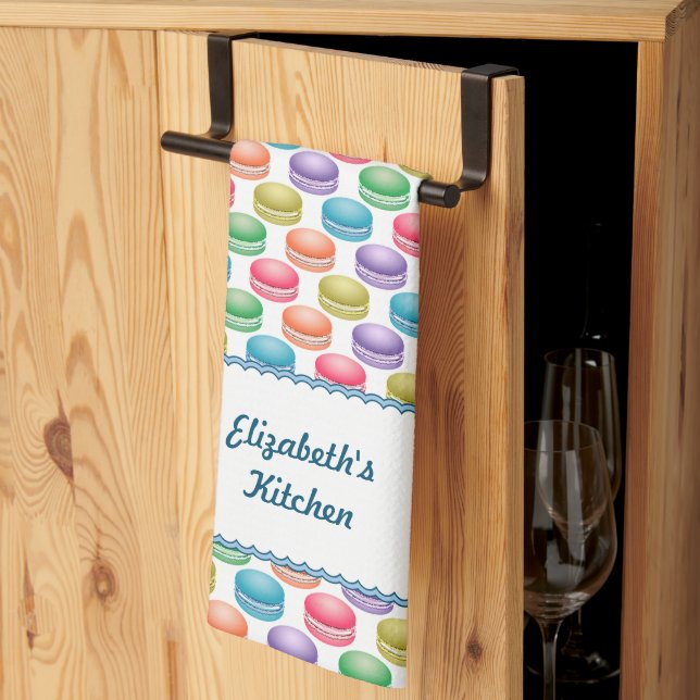 Linge De Cuisine Cookies Pop Art Macarons colorés (Pliage en tiers)