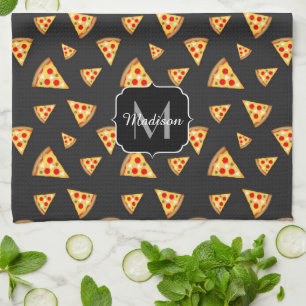 Linge De Cuisine Cool et amusante pizza tranches motif Monogram Cui