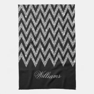 Linge De Cuisine Cool tendance chevron zigzag faux parties scintill