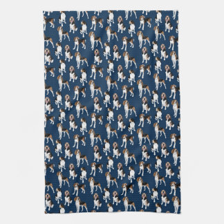 Linge De Cuisine Coonhound de marcheur de Treeing sur la marine