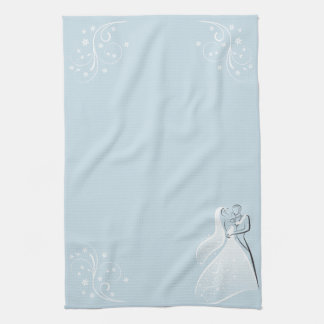 Linge De Cuisine Coordination bleue de danseurs de mariage de