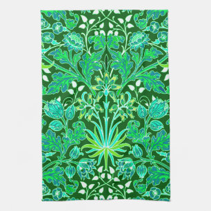 Linge De Cuisine Copie de jacinthe de William Morris, vert vert