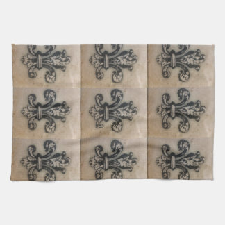 LINGE DE CUISINE COPIE VINTAGE FABULEUSE DE "FLEUR DE LIS"