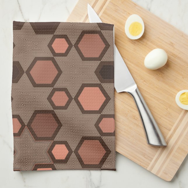 Linge De Cuisine Copper Multi Geo (Quart Plié)