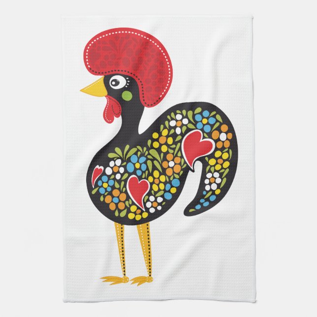Linge De Cuisine Coq célèbre de Barcelos Portugal Nr. 07 (Vertical)