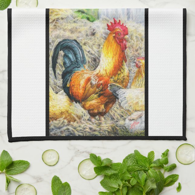 Linge De Cuisine Coq fier (Plié)