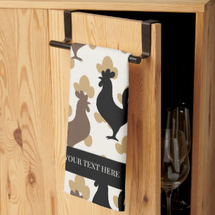 Linge De Cuisine Coq Motif d'Art Populaire Rustique, Cuisine de Fer